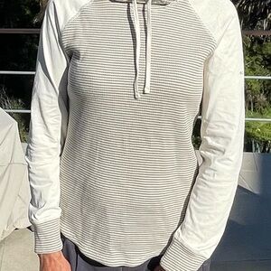 Columbia Gray and White Striped Hoodie